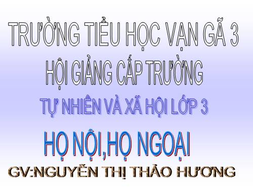 Bài 20. Họ nội, họ ngoại