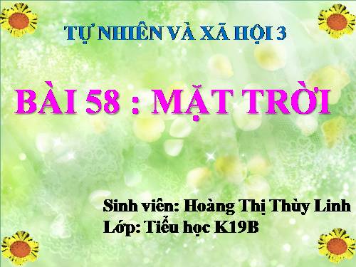 Bài 58. Mặt Trời