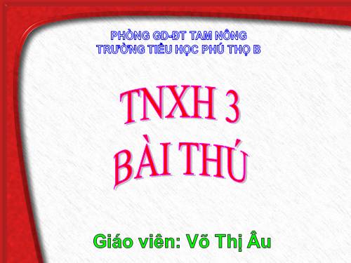 Bài 54. Thú