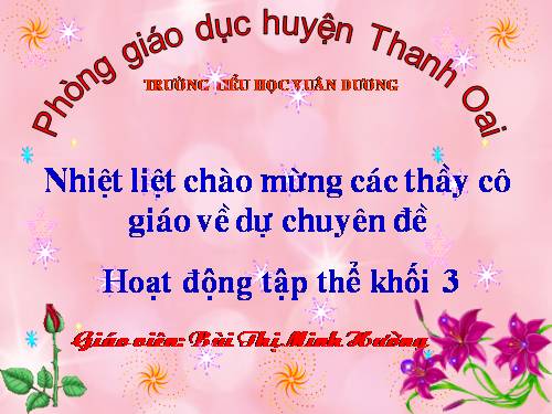 Hoạt động tập thể khối 3