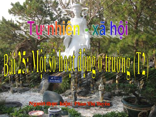 Bài 25. Một số hoạt động ở trường (tiếp theo)