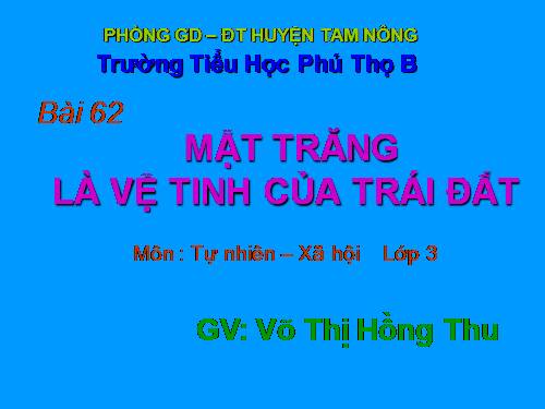 Bài 62. Mặt Trăng là vệ tinh của Trái Đất