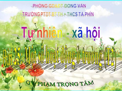 Bài 25. Một số hoạt động ở trường (tiếp theo)