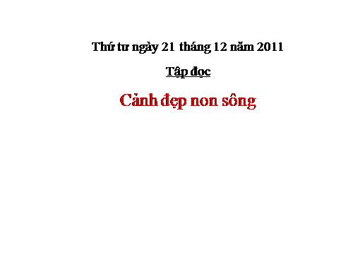 CẢNH ĐẸP NON SÔNG