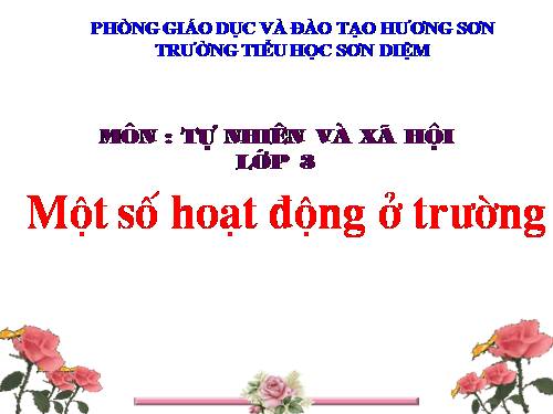 Bài 24. Một số hoạt động ở trường