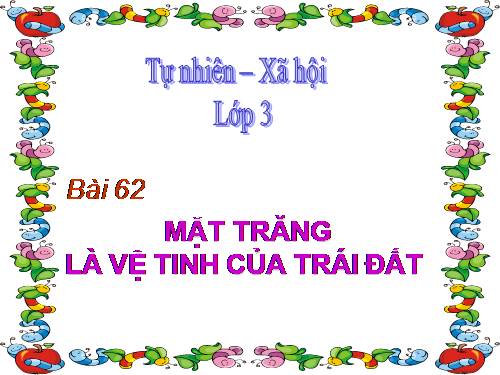 Bài 62. Mặt Trăng là vệ tinh của Trái Đất