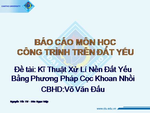 báo cáo công trình trên đất yêu