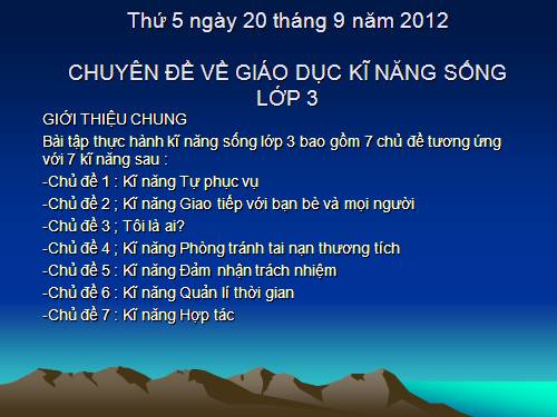 Kỹ năng sống