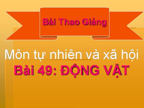 Bài 49. Động vật