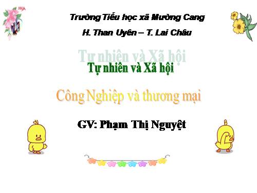 Bài 31. Hoạt động công nghiệp, thương mại