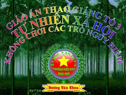 Bài 26. Không chơi các trò chơi nguy hiểm