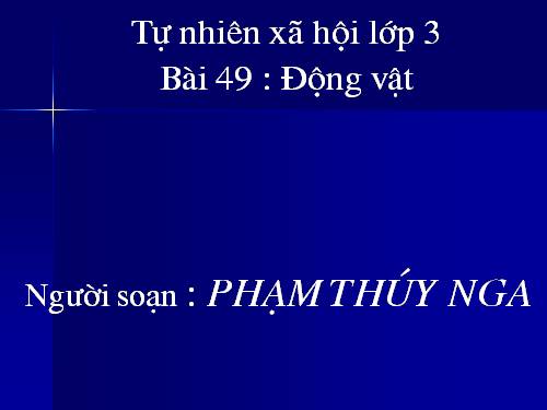 Bài 49. Động vật