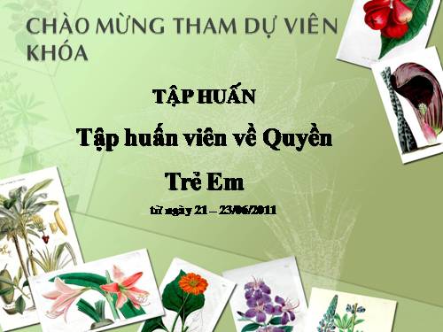 TÀI LIỆU TẬP HUẤN QUYỀN TRẺ EM