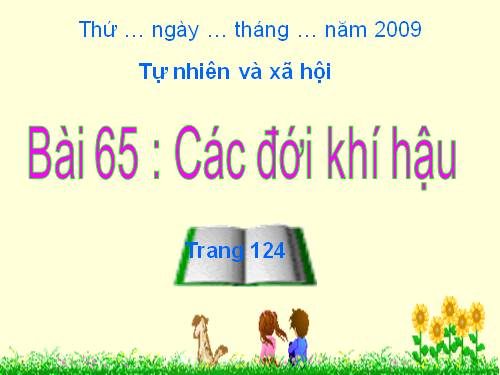 Bài 65. Các đới khí hậu