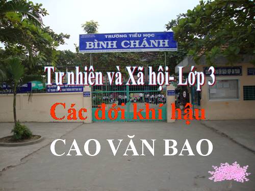 Bài 65. Các đới khí hậu