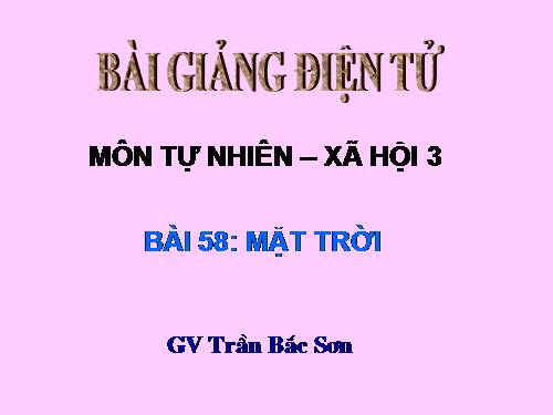 Bài 58. Mặt Trời