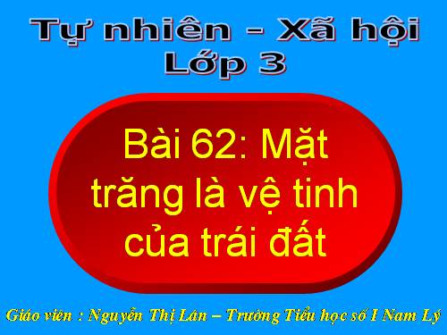 Bài 62. Mặt Trăng là vệ tinh của Trái Đất