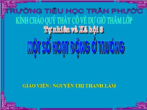 Bài 24. Một số hoạt động ở trường