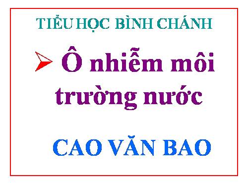 TNXH lớp 3