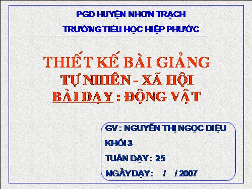 Động vật TNXH 3