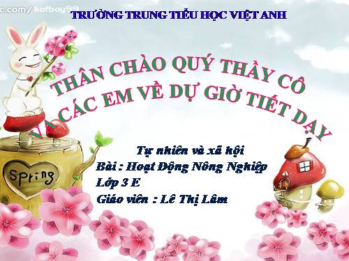 Bài 30. Hoạt động nông nghiệp