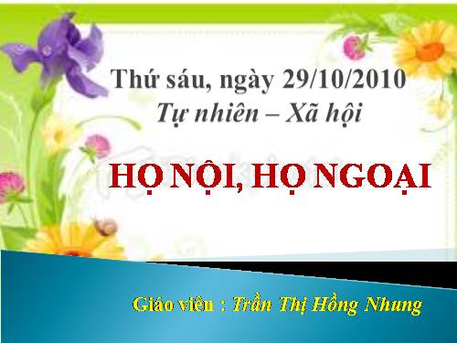 Bài 20. Họ nội, họ ngoại