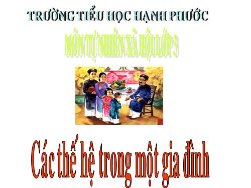 Bài 19. Các thế hệ trong một gia đình