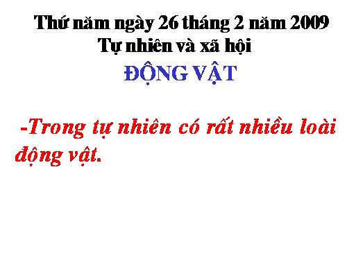 Bài 49. Động vật