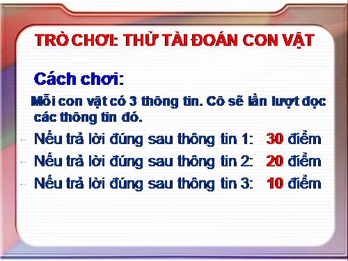 Bài 55. Thú (tiếp theo)