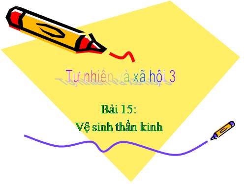 Bài 15. Vệ sinh thần kinh