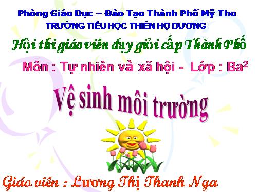 Bài 36. Vệ sinh môi trường