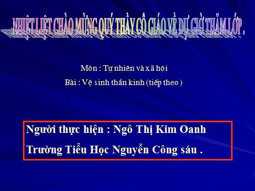 Bài 16. Vệ sinh thần kinh (tiếp theo)