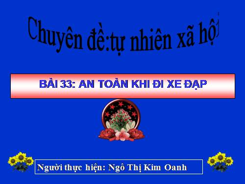 Bài 33. An toàn khi đi xe đạp