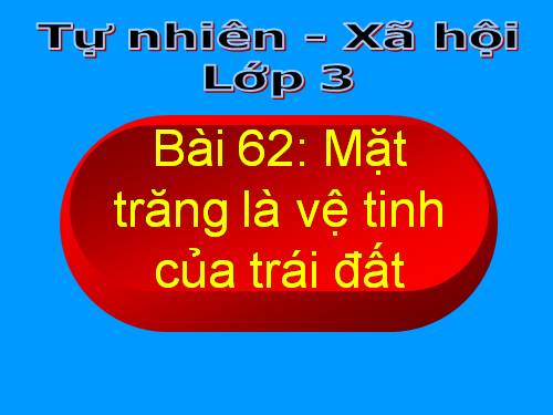 Bài 62. Mặt Trăng là vệ tinh của Trái Đất