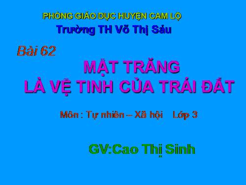 Bài 62. Mặt Trăng là vệ tinh của Trái Đất