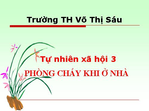 Bài 23. Phòng cháy khi ở nhà