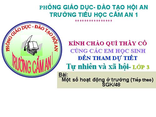 Bài 25. Một số hoạt động ở trường (tiếp theo)