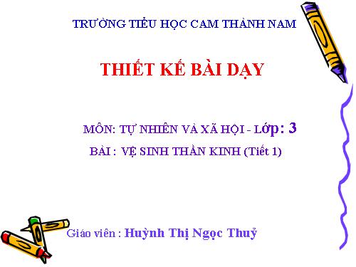 Bài 15. Vệ sinh thần kinh