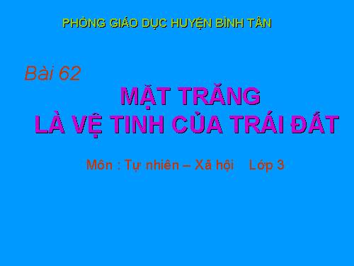 Bài 62. Mặt Trăng là vệ tinh của Trái Đất