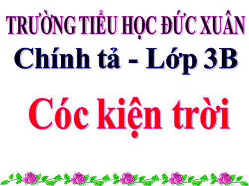 Tuần 33. Nghe-viết: Cóc kiện Trời