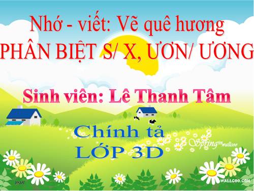 Tuần 11. Nhớ-viết: Vẽ quê hương