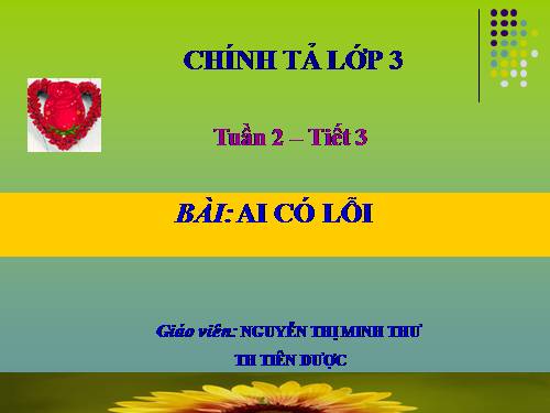 Tuần 2. Nghe-viết: Ai có lỗi?