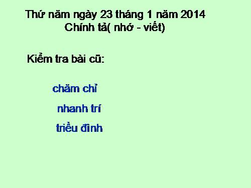 Tuần 21. Nhớ-viết: Bàn tay cô giáo