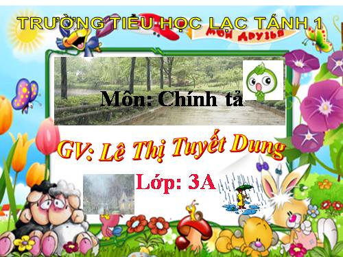 Tuần 32. Nghe-viết: Hạt mưa