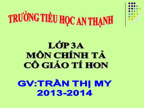 Tuần 2. Nghe-viết: Cô giáo tí hon.