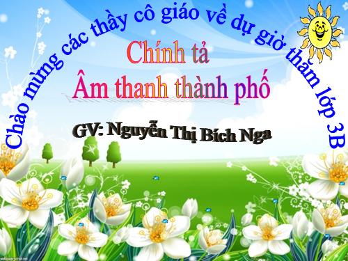 Tuần 17. Nghe-viết: Âm thanh thành phố