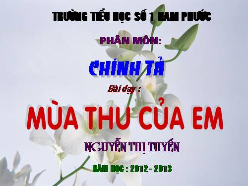 Tuần 5. Tập chép: Mùa thu của em