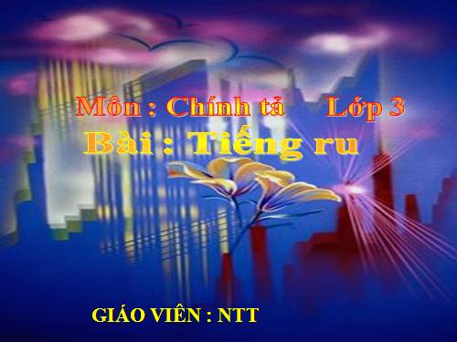 Tuần 8. Nhớ-viết: Tiếng ru