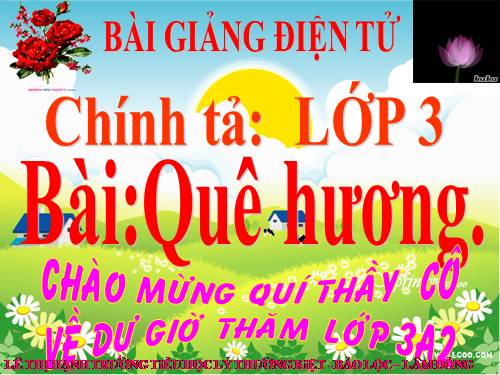 Tuần 10. Nghe-viết: Quê hương