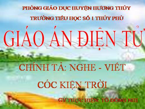 Tuần 33. Nghe-viết: Cóc kiện Trời